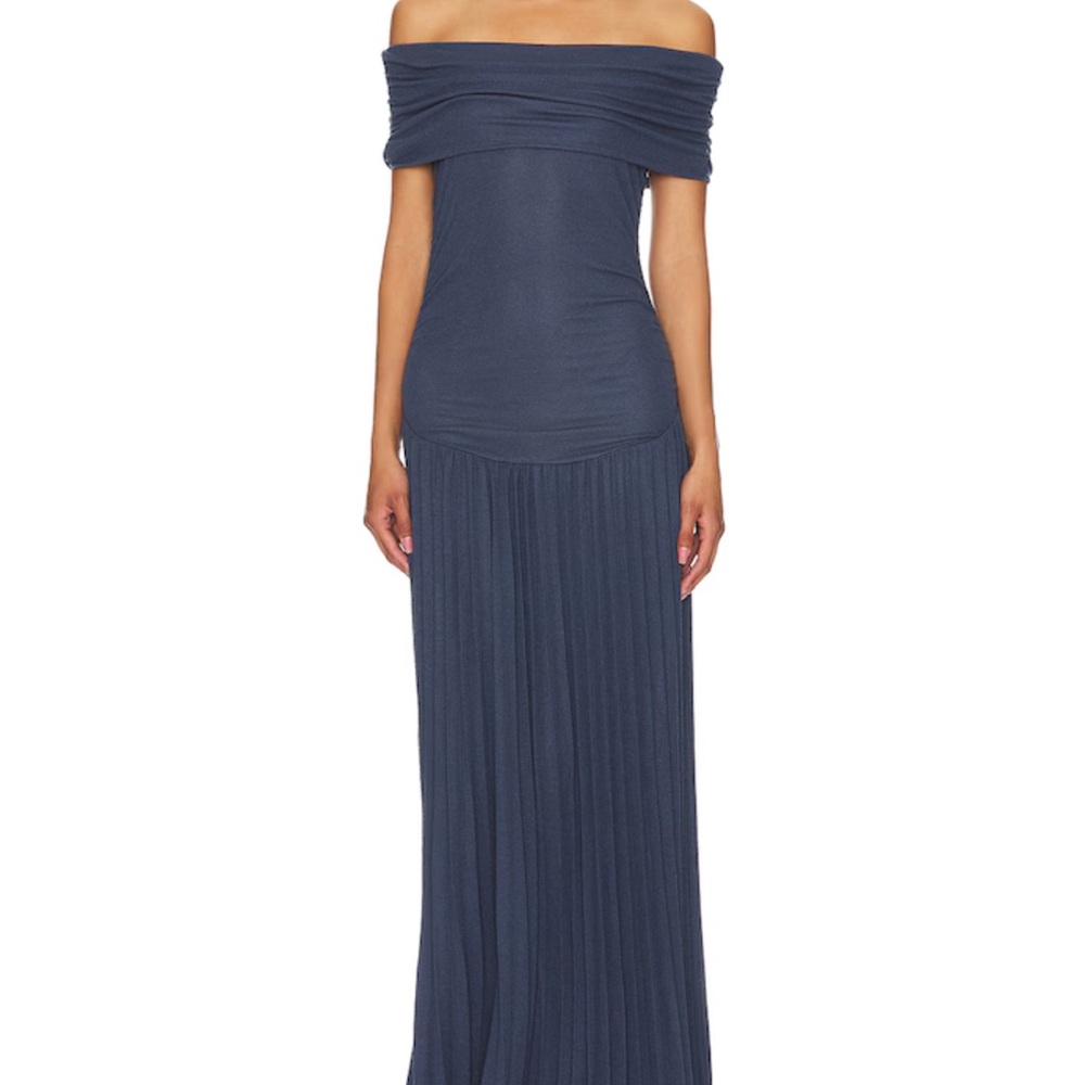 Lioness Strapless Navy Dress